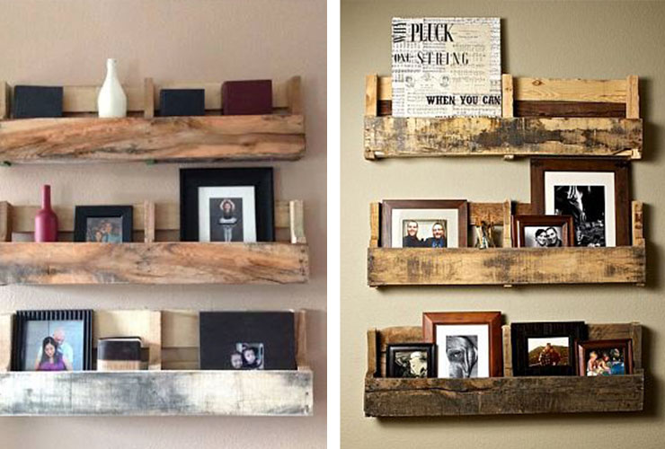 diy wood pallet shelves