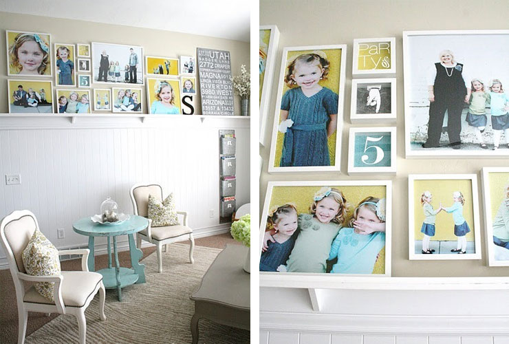 30 Family Photo Wall Ideas To Bring, Decorating Living Room Walls With Family Photos