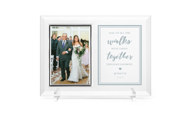 father groom gift glass frame