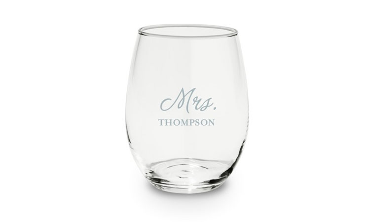bride groom gift wine glass