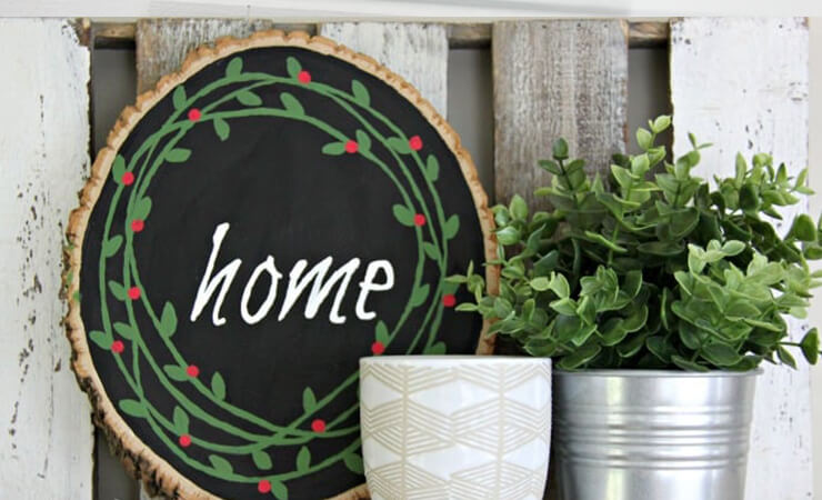 Cozy Welcome Sign Wood Slice Gift