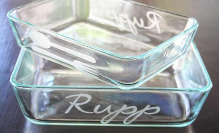 Personalized Glass Casserole Dish Gift