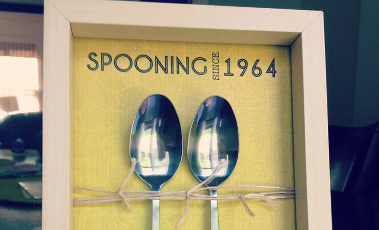 Spooning Anniversary Display Gift