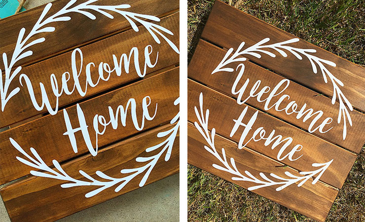 wedding shower gift repurposed pallet welcome sign