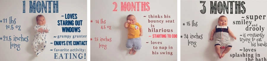 Baby collage with facts