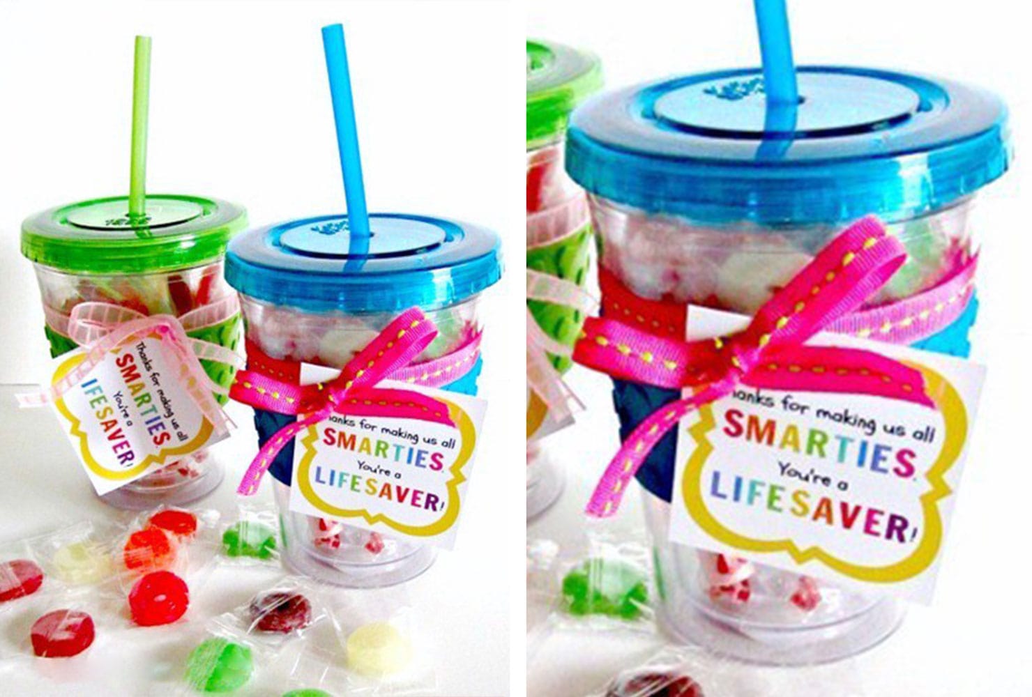 teacher appreciation week gift ideas candy filled cups width=