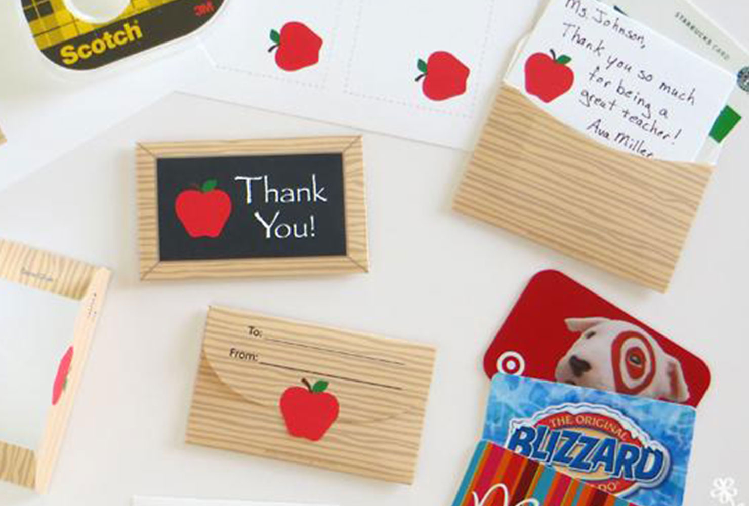 teacher appreciation week gift ideas gift card holder