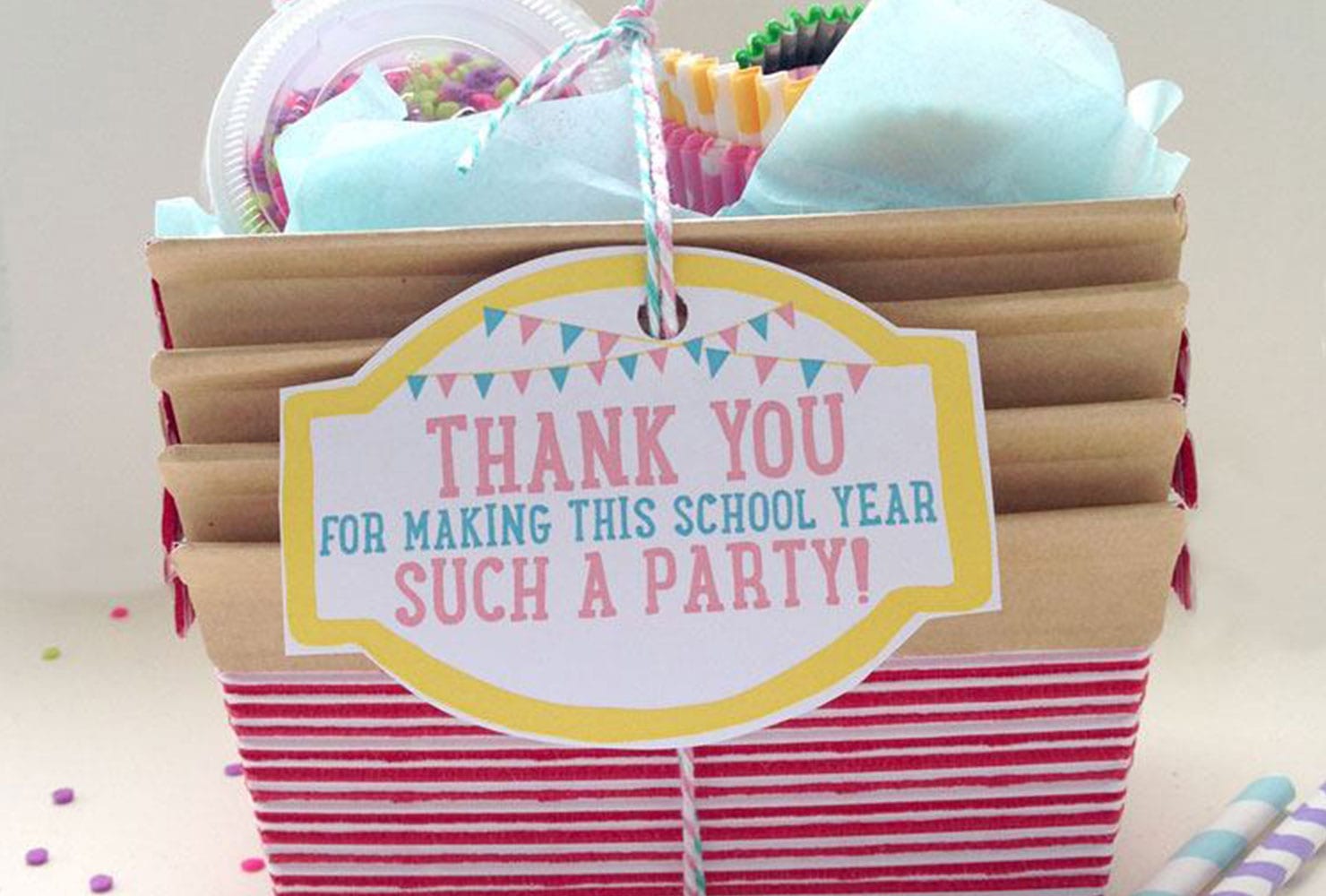 teacher appreciation week gift ideas party kit basket width=