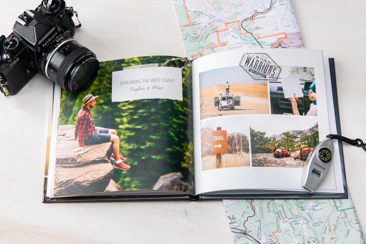 travel book with photos