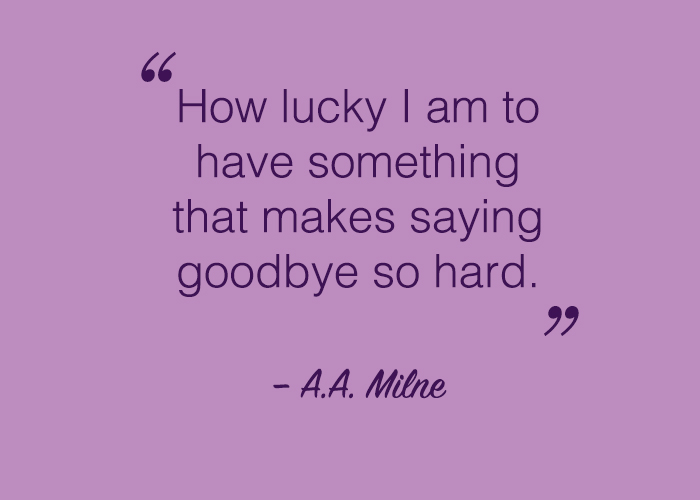 saying goodbye someone you love